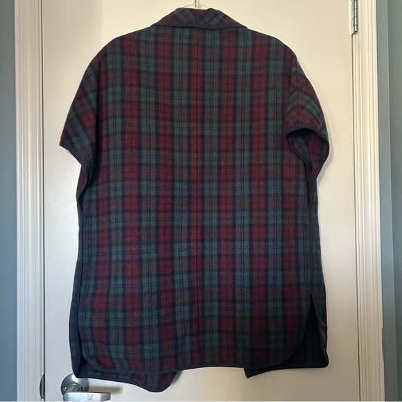 Talula (Aritzia) Plaid Open Front Shorts Sleeve Wool Blend Jacket - Picture 4 of 12
